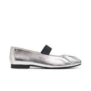 Paul Green Vail Silver  Soft‎ Nappa Leather Ballet Flat Mary Jane Slip On 6.5 US